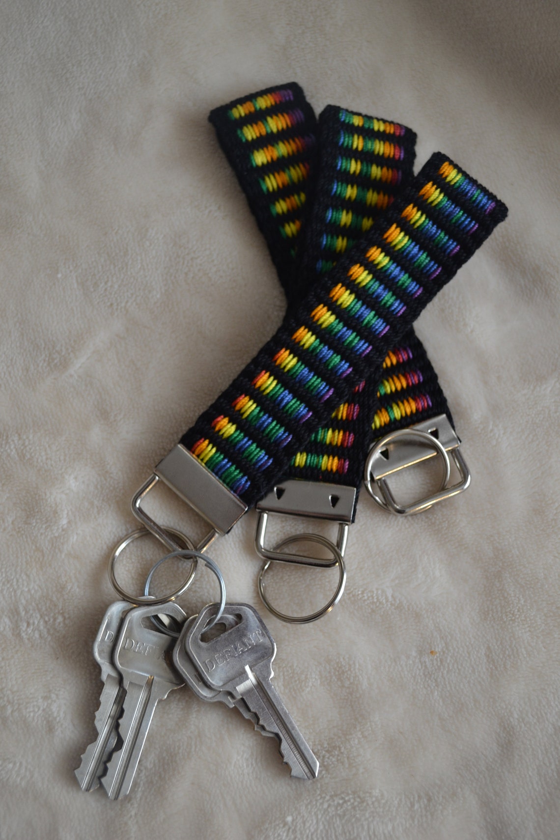 Hand Woven Key Fob Inkle Band Key Fob Handwoven Key Wristlet Etsy