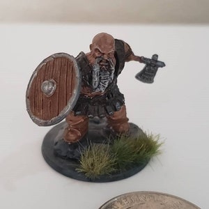 Dwarf warrior with axe and shield