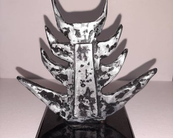 Abstract Chrome Sculpture Midcentury Modern Style Brute