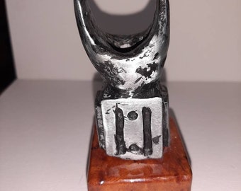 Abstract Chrome Gothic Sculpture Midcentury Modern Style
