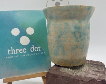 Galveston Collection from Three Dot splatter glazed vase/pot/pottery/planter/vessel