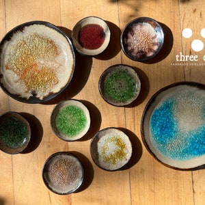 Three Dot Glass Dishes/Decorative Dish/Incense Holder/Ring Dish/Throw-all Dish