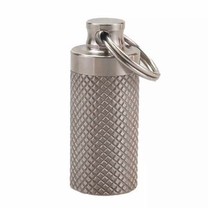 Titanium TTS Capsule Stash Water Proof Custom EDC 1x Piece Anodized Blue