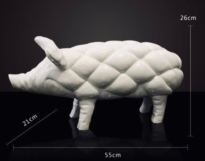 Resin Big Pig Statue / Sculpture Decoration / Geometric Etsy