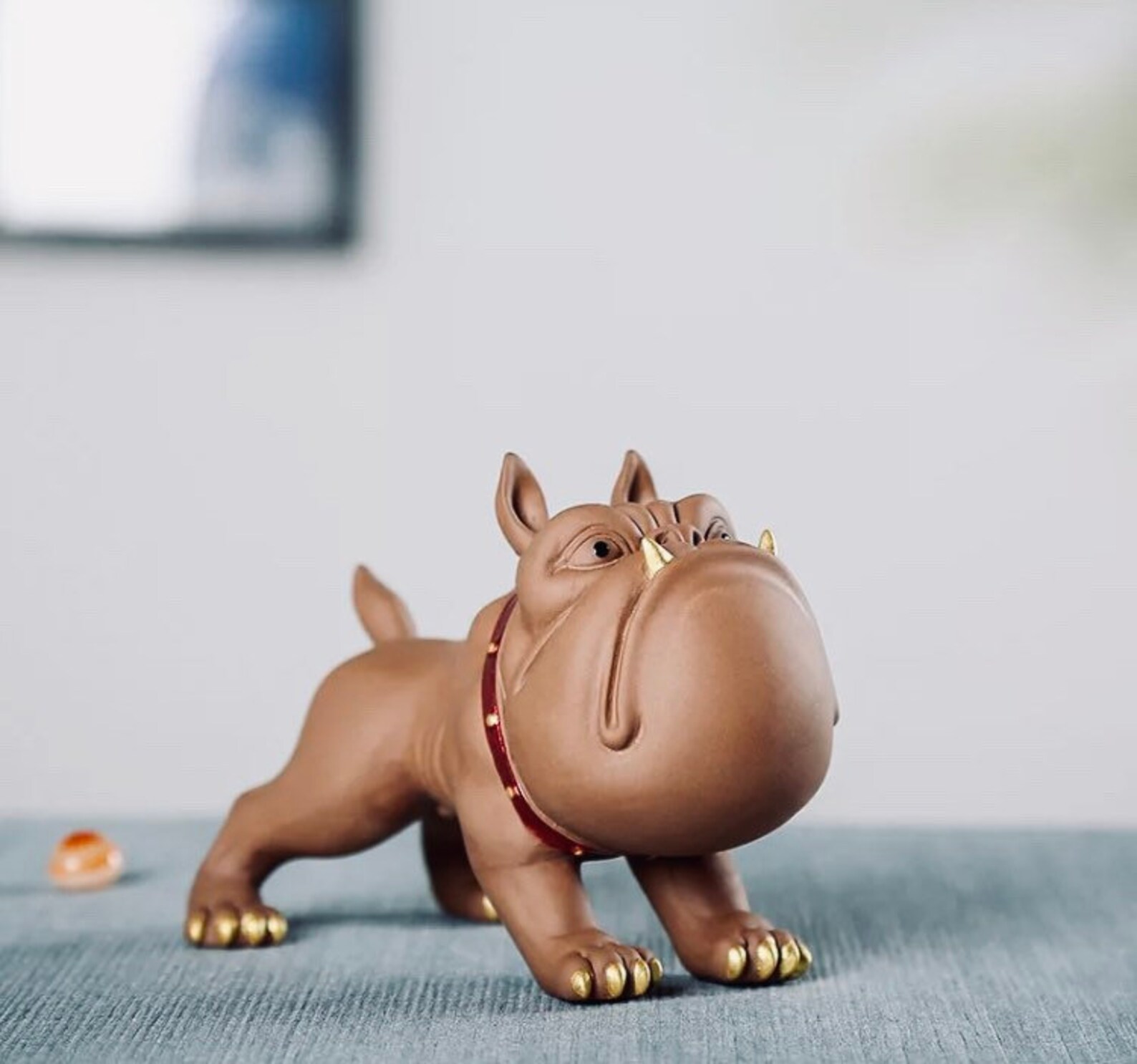 Resin American BullDog Statue / Sculpture Decoration / Etsy