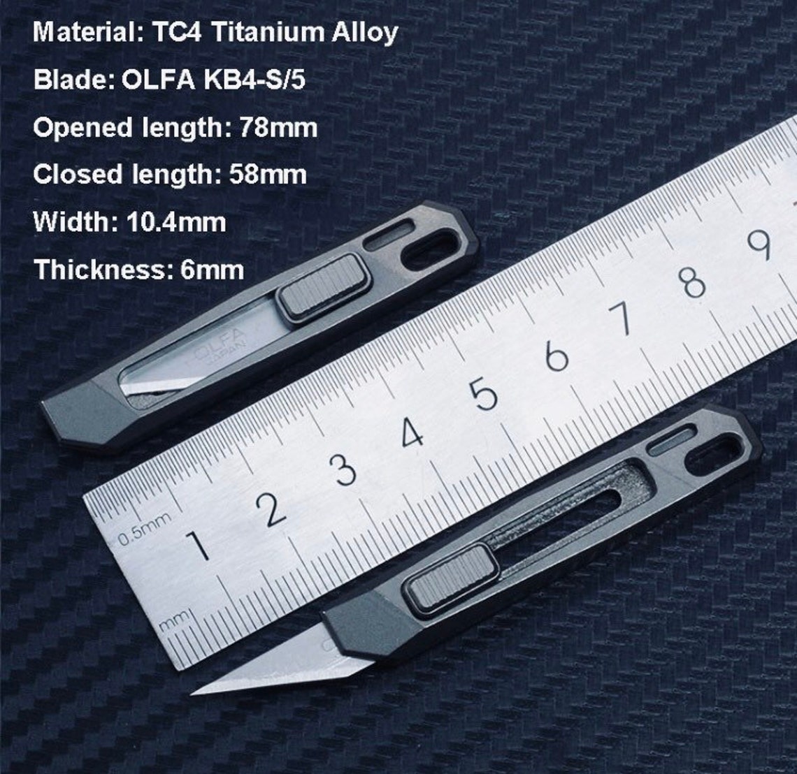 BOX CUTTER 5 / Solid Titanium / 1x Piece Etsy