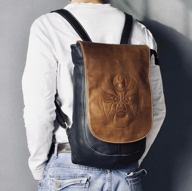 Leather Backpack Travel Bag Fashion Daypack School Bag
