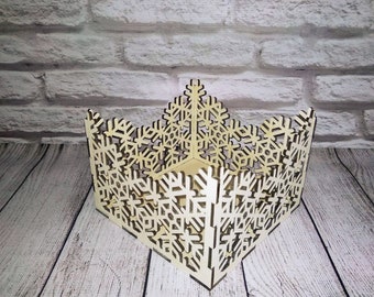 Napkin holder snowflakes,  Laser cut files, SVG DXF CDR, vector plans, files Instant download, cnc pattern, cnc cut, laser cut