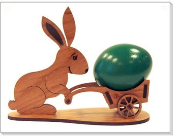 Easter Bunny Rabbit cnc, Rabbit with trolley, Easter egg holder Rabbit. Laser cut file.  Files cnc panel, files cnc, project for CNC