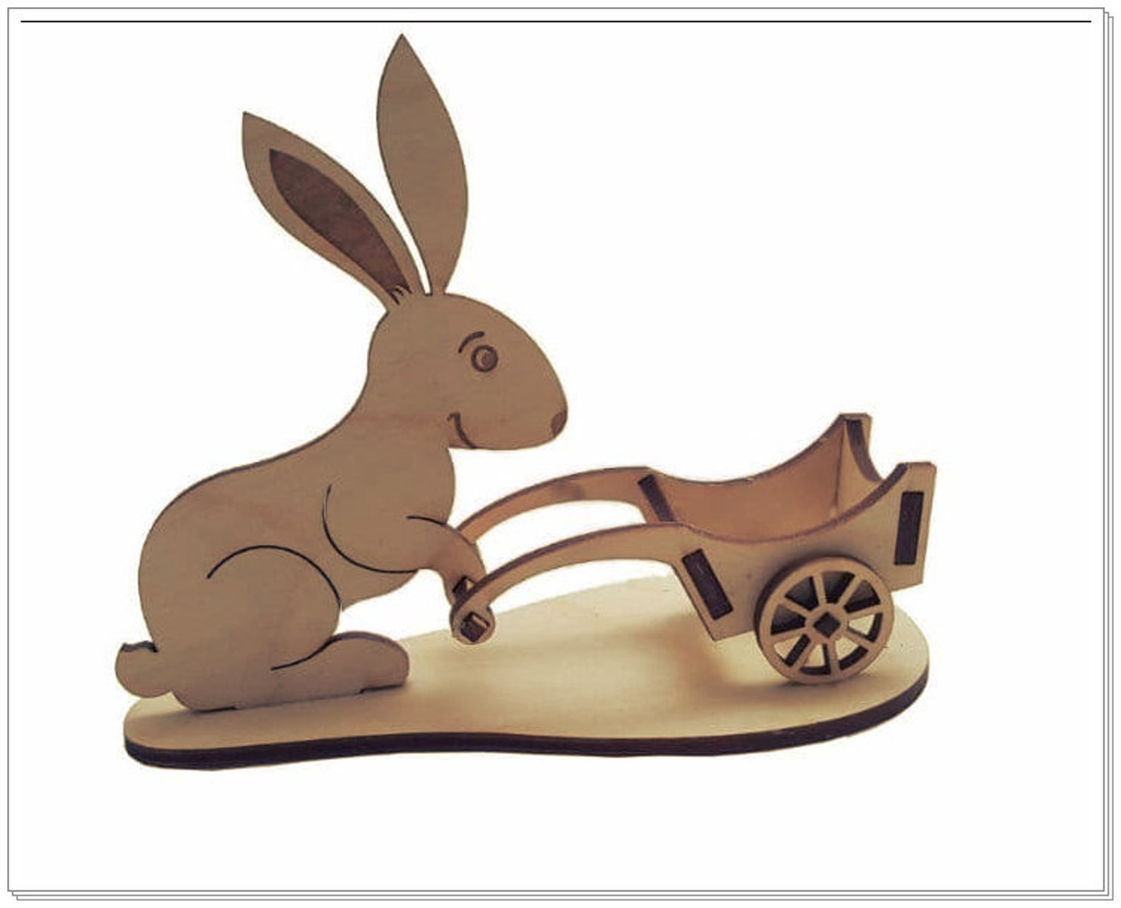 Easter Bunny Rabbit Cnc, Rabbit With Trolley, Easter Egg Holder Rabbit ...