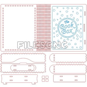 Box book, Box flexies bending, Laser cut files SVG, DXF, CDR, vector plans Glowforge files Instant download, cnc file, cnc image 2