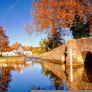 Eynsford, Kent. Kartka urodzinowa/z pozdrowieniami w układzie poziomym.