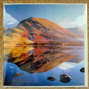 Reflexões da Água dos Irmãos. 6x6 polegadas em branco quadrado aniversário/cartão de felicitações paisagens