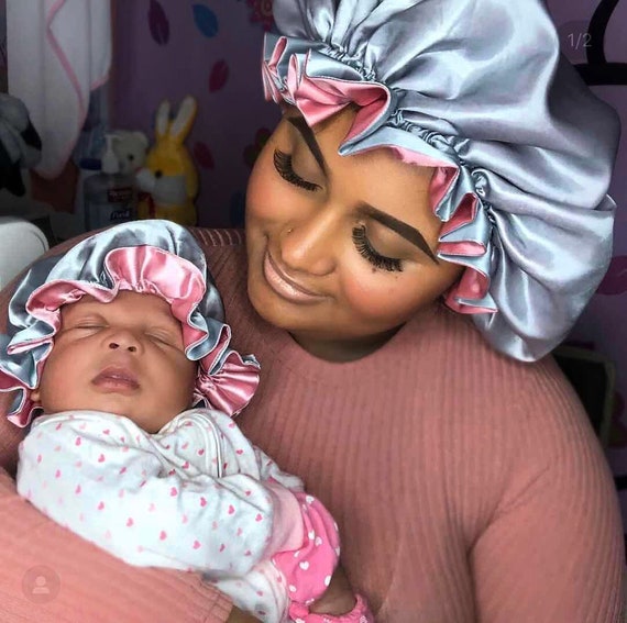 Bonnet en satin, bonnet en soie, bonnet à cheveux pour, avec cheveux  bouclés pour dormir. Bonnet de couchage en soie, bonnet de sommeil en  satin