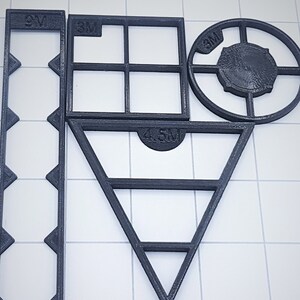 Modèles de sorts de zone - Outils de combat RPG sur table pour la zone d'effet - Parfaits pour les grilles, les cartes et les sessions de jeu - Plus de 25 couleurs - Unité métrique (M)