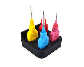 TePe Compatible 2x2 Wall Mounted Interdental Brush Holder Organizer - 25+ Colours