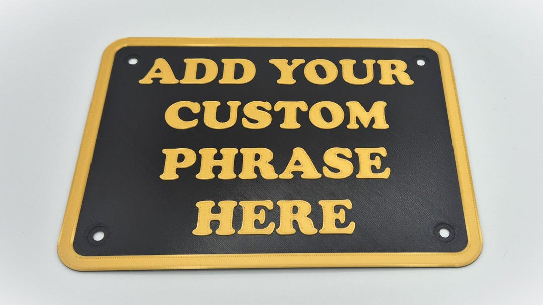 Customisable Rectangular Sign - Personalized Wall Plaque for Home ...