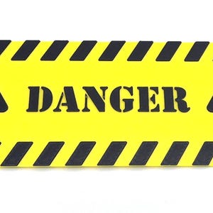 Hashed Danger Sign - Bold Warning Sign for Home, Office, or Industrial Use - Unique Decorative Sign for Safety & Alert - 25+ Colours