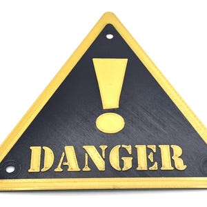 Danger! Sign - Bold Warning Sign for Safety, Home, Office or Industrial Use - Eye-Catching Hazard Alert - Decorative Sign - 25+ Colours