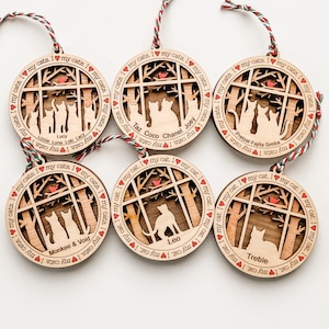 Custom Pet Cat Ornament, Personalized Themed Gifts,