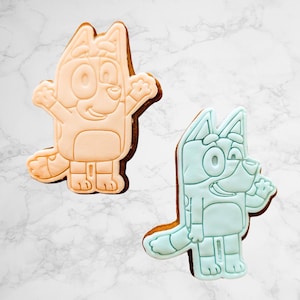 Cortador de biscoitos e carimbos Bluey | Totalmente personalizável, festa de aniversário para criança, 2º aniversário, aniversário infantil, Bluey e Bingo | Poethan