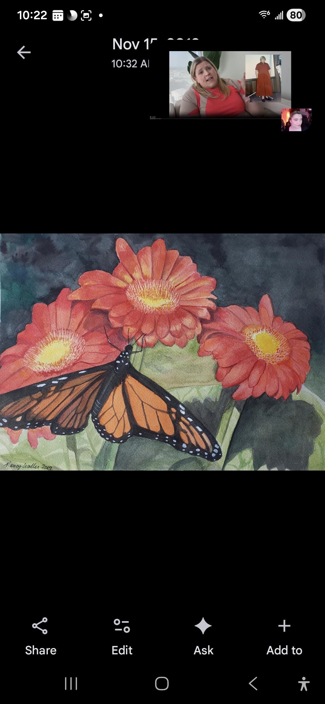 Monarch Butterfly and Flower Watercolor Art Print – 3.5 X 5, 5x7 and ...