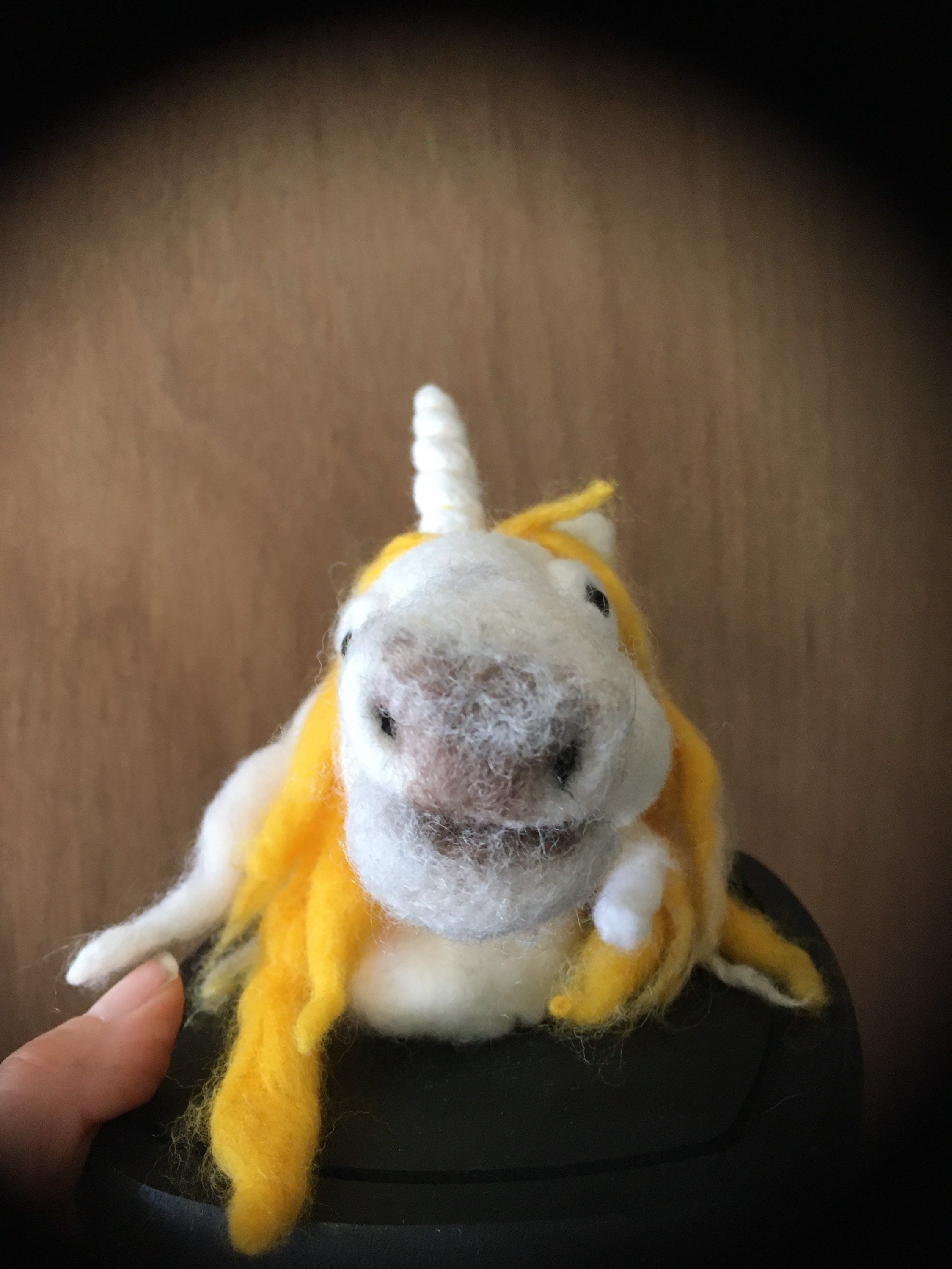 Mounted needle felt unicorn head Etsy