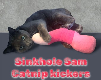 Sinkhole Sam catnip kicker toy