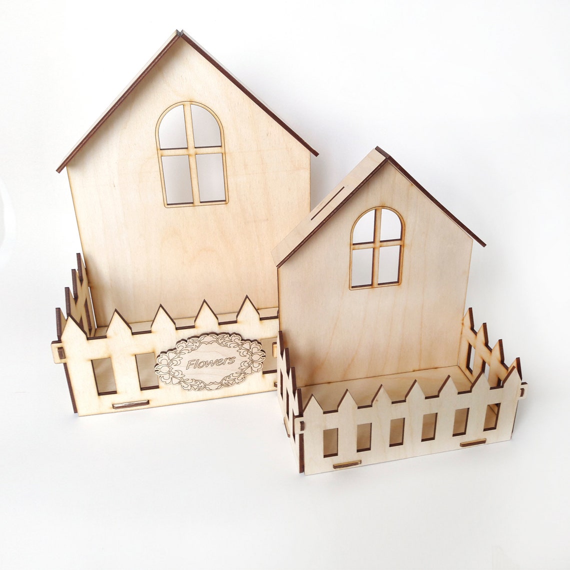 Wooden Basketbox for Flowers Sweets and Other Uses. 2 Size Etsy