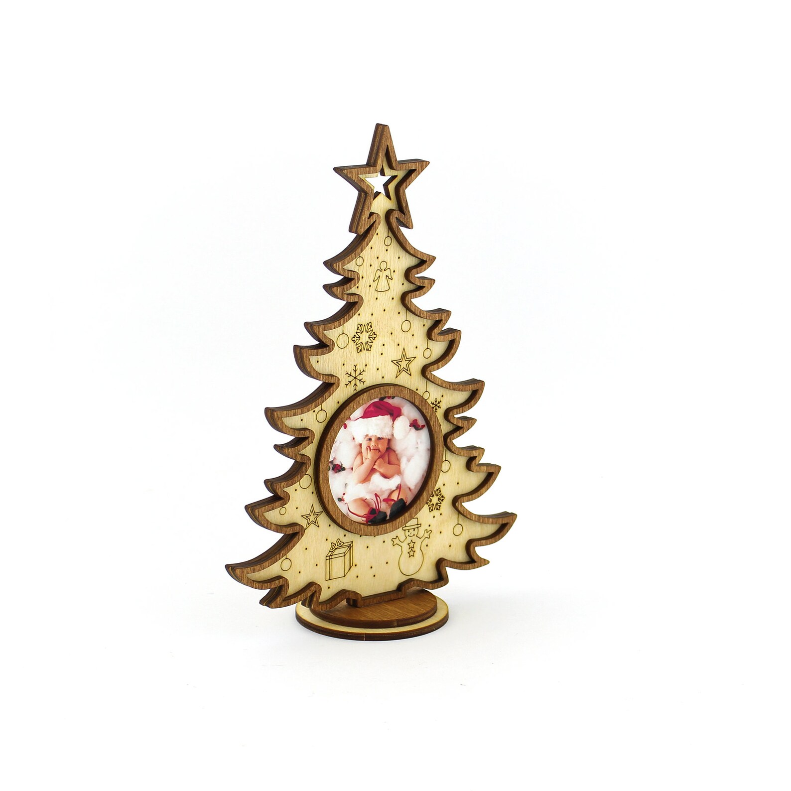 Wooden Christmas Photo Frame. Laser Cut File. 4 Models. Cdr Etsy