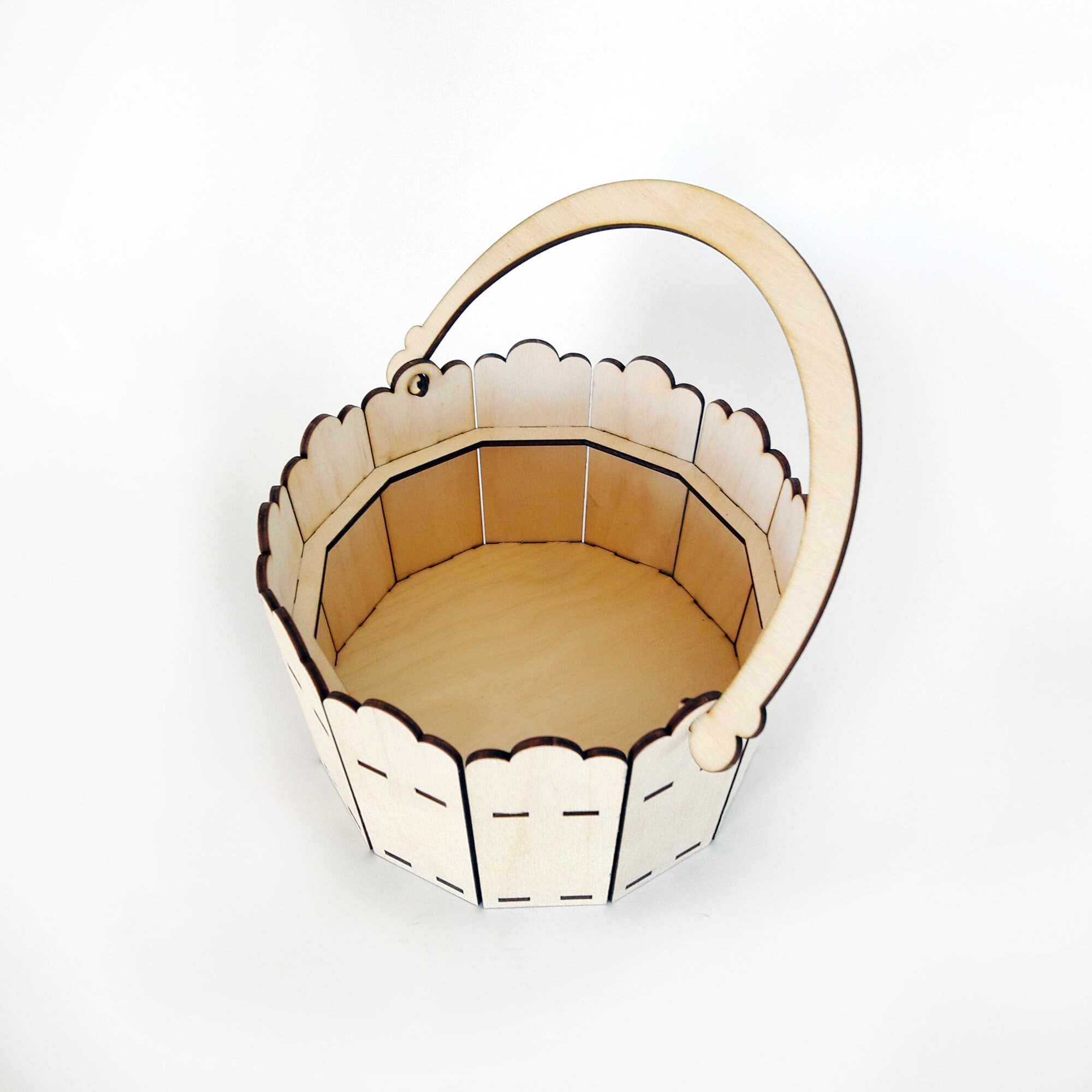 Wooden Basket for Flowers and Other Uses. Laser Cut File. Etsy