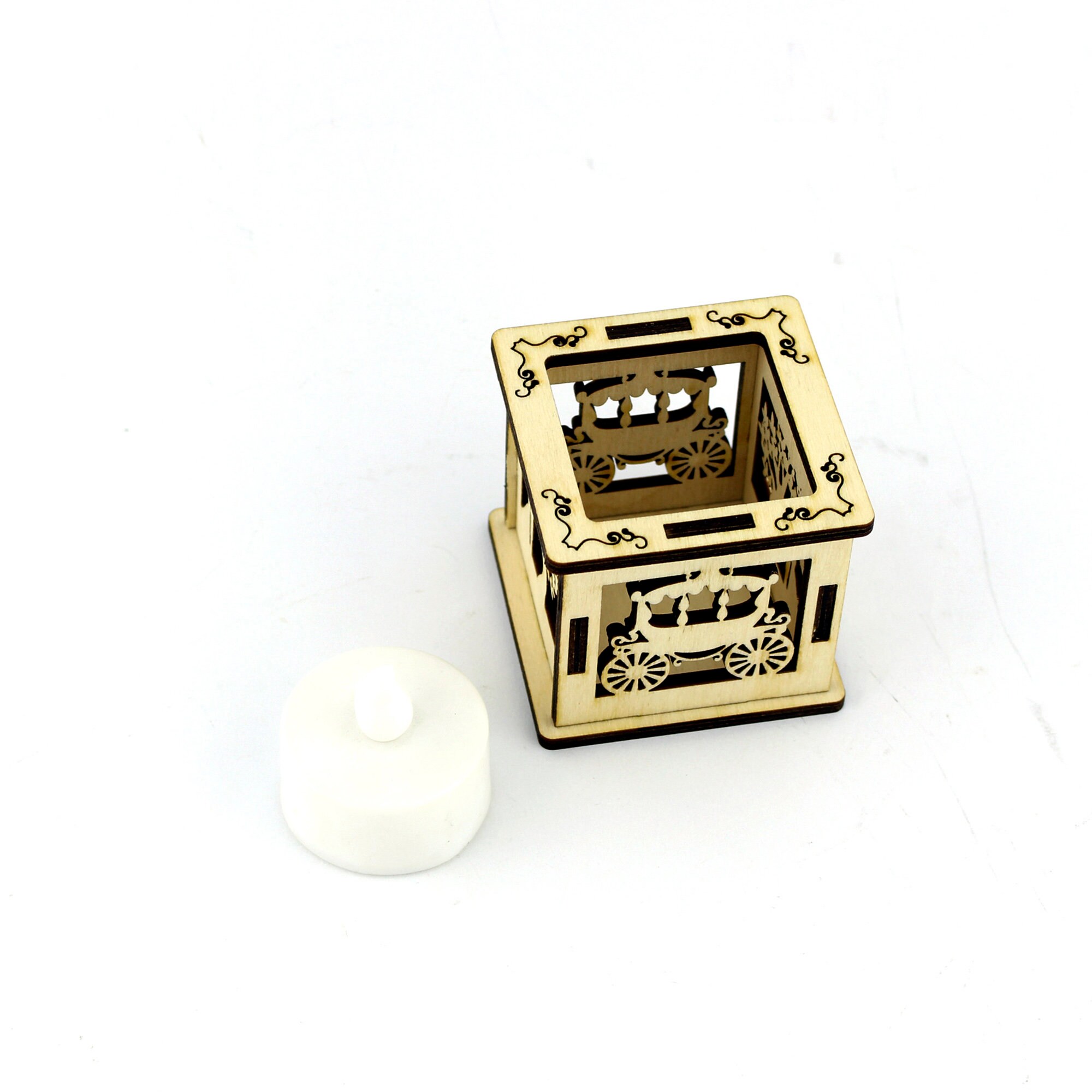 Wooden Candle Holder. Laser Cut File. Cdrdxfsvgai.instant Etsy