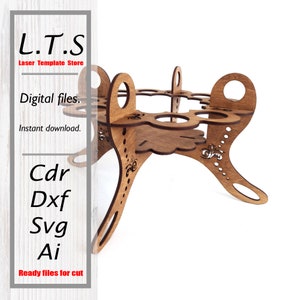 Easter egg holder for 8+ eggs. Laser cut file. Dxf,svg,cdr,ai. Instant download, Cnc files. EH1