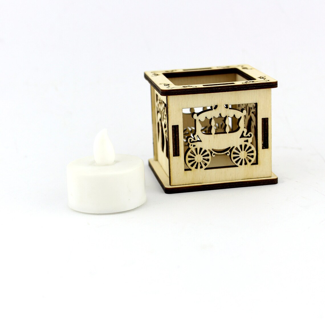 Wooden Candle Holder. Laser Cut File. Cdrdxfsvgai.instant Etsy