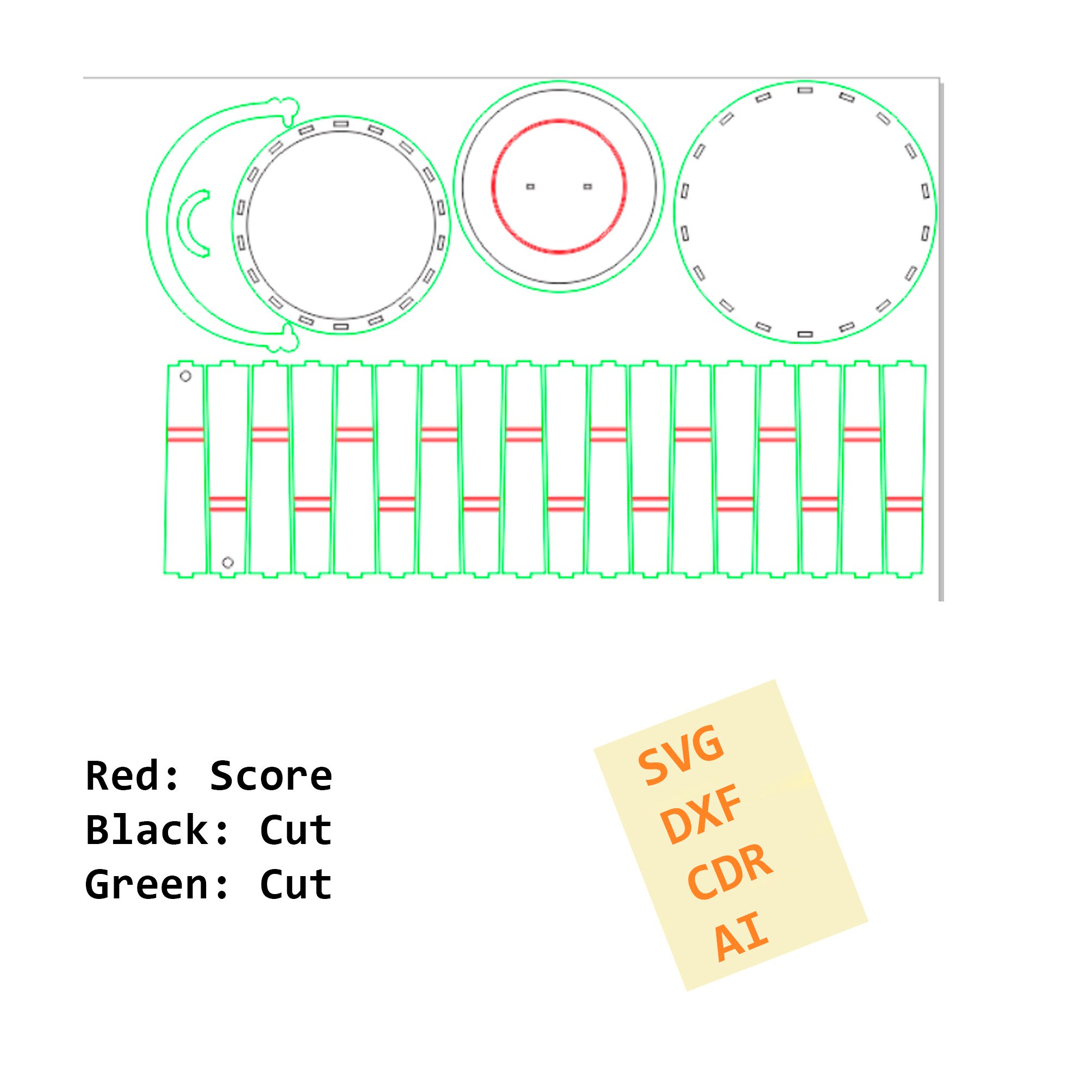 Cesta de madera para flores y otros usos. Archivo de corte | Etsy
