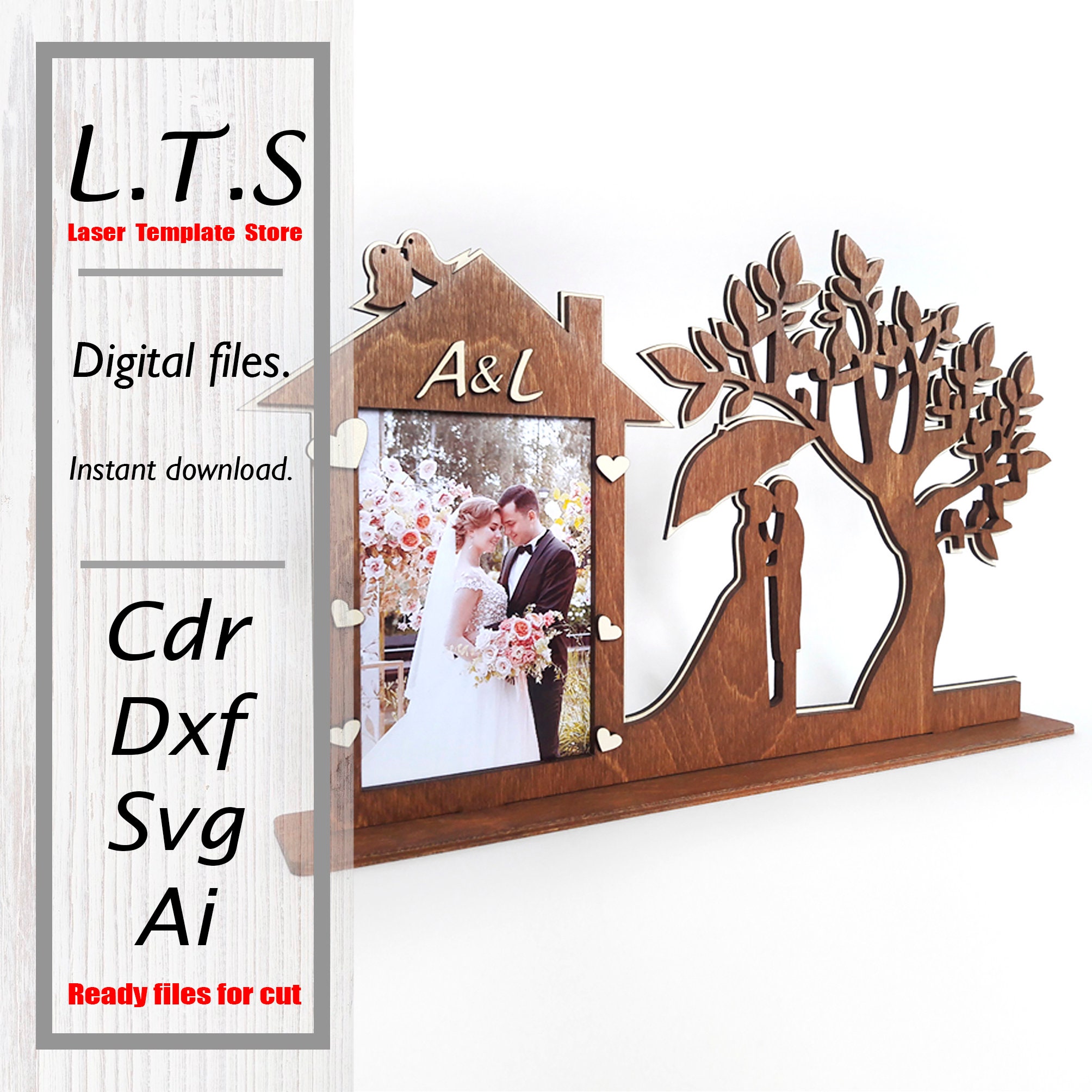 Wooden Photo Frame. Laser Cut File. Cdr Dxf Svg Ai. Etsy India