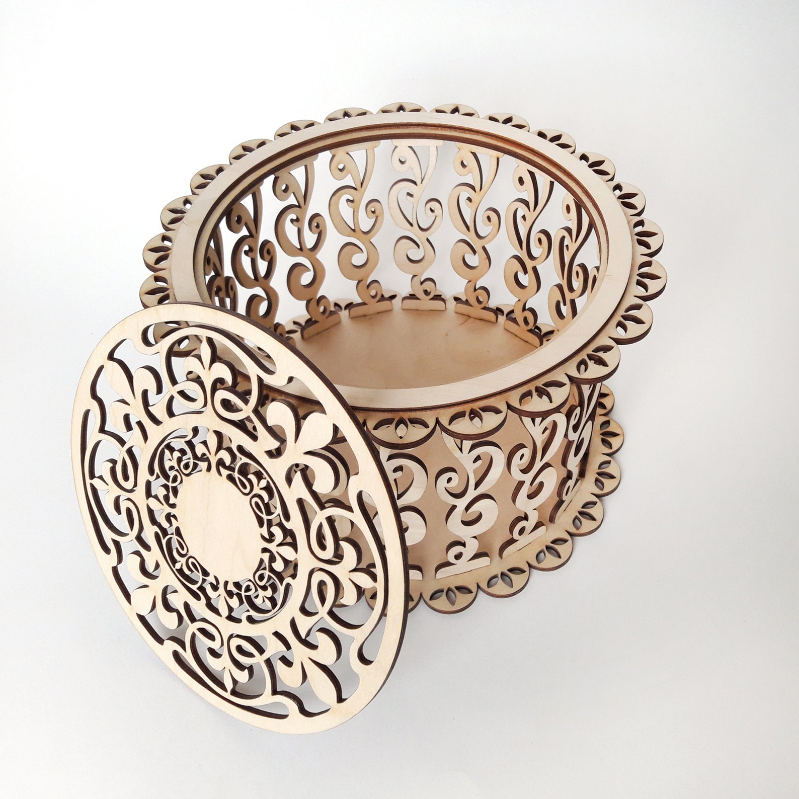 Wooden Basketbox for Flowers Sweets and Other Uses. Laser Etsy