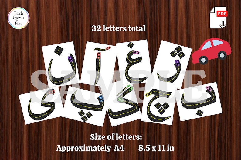 32 Letters Persian- Farsi Alphabet Letter Roads- Digital Printable - Etsy Canada