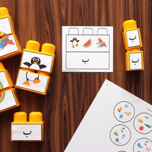L1 Puzzle Mega Blok- Reconocimiento de letras árabes- Fonemas- Sonidos- Árabe imprimible- Actividades-Escuela en casa musulmana- Manos a la obra-------PDF digital