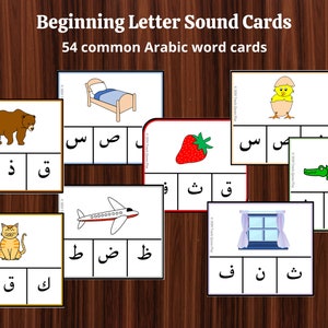 Beginning Letter Sounds- Phonemes- Arabic- Learning Alphabet- Printable-preschool Worksheet ...
