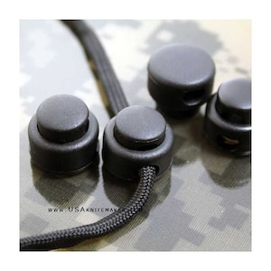 Cord Lock Land Mine Black- 10 pack