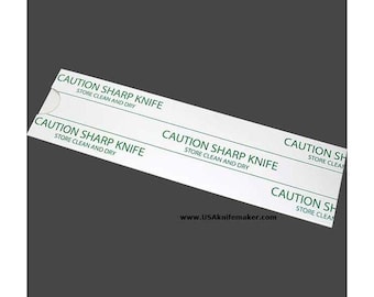 Knife Sleeves 2.5&quot; x 9&quot; or 18&quot;- 10, 25, 50 or 100 pack