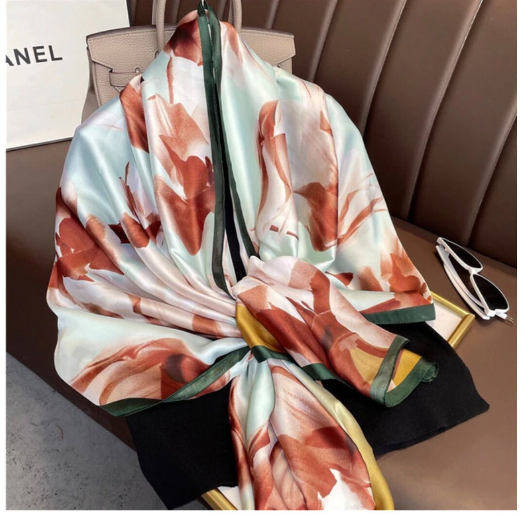 Silk Scarf - Beige