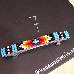 Hand Beaded Native Style Hair Clip / Barrette