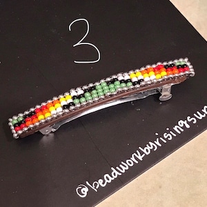 Hand Beaded Native Style Hair Clip / Barrette