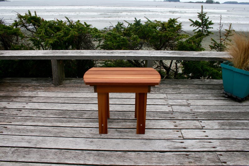 Western Red Cedar Adirondack Chair and Side Table Set, Flat Pack Garden Furniture Kit image 7