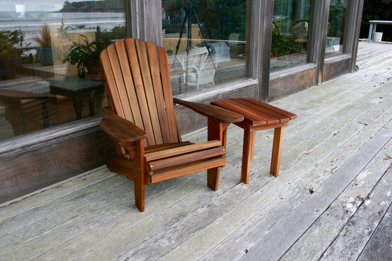Knot-Free Cedar Adirondack Chair and Side Table set image 3