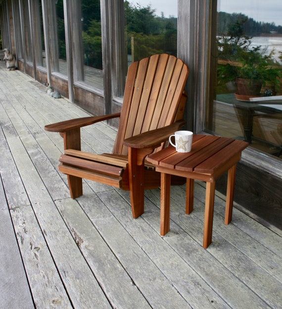Knot free Cedar Adirondack Chair and Side Table Set Etsy