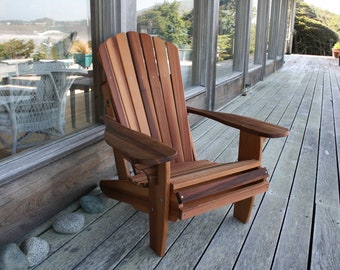 Hochwertiges, knotenfreies Adirondack-Stuhl-Set aus Zedernholz