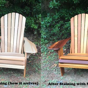 Western Red Cedar Adirondack Chair and Side Table Set, Flat Pack Garden Furniture Kit image 10